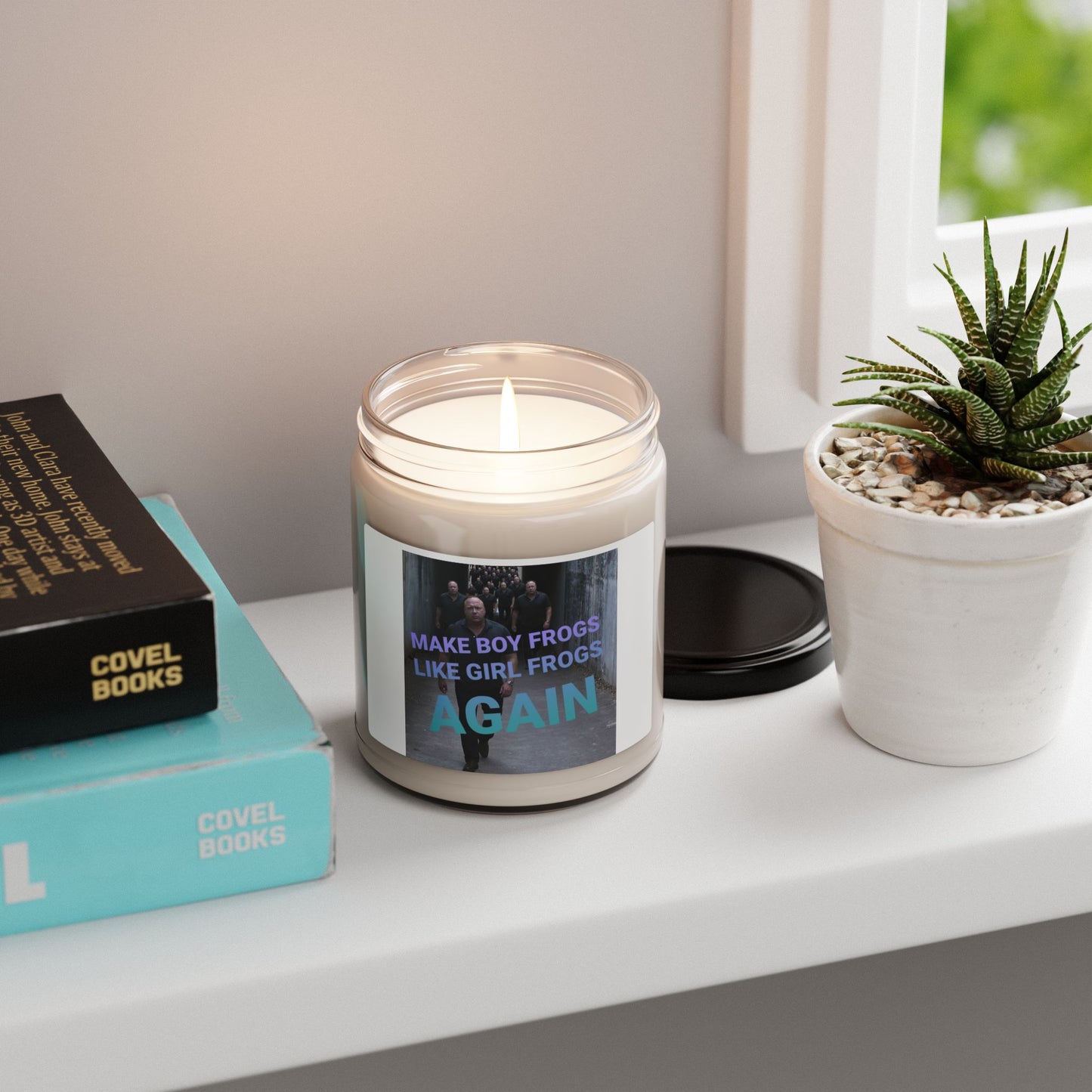 A candle dedicated to saving the frogs